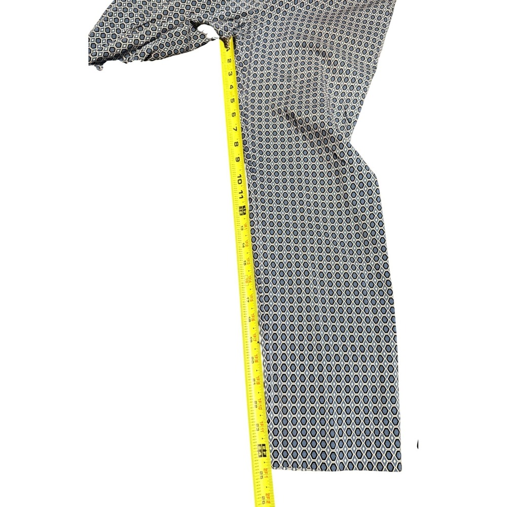 Theory Women's Geometric Print Straight Leg Dress‎ Pants Blue White Size 8 - Picture 7 of 9